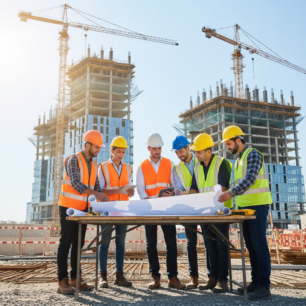 Profissionais de Engenharia e Construção em Crescimento